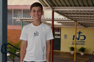 Germano respondeu as provas de Nível 2, direcionadas aos estudantes de 8º ou 9º ano do Ensino Fundamental, e foi premiado com a Menção Honrosa. 